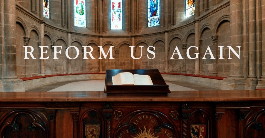 church sanctuary adorned with open Bible alone